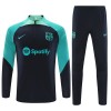 Barcelona Trainings Sweatshirt Quarter-zip 2023-24 Zwarte - Heren